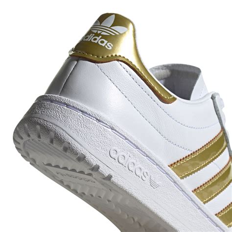 sniker weiß mit gold von adidas|Weiße Sneakers .